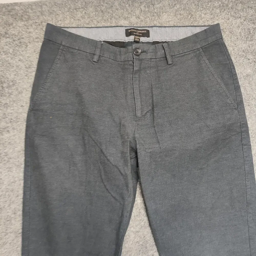 Banana Republic Pants Mens 32x34 Gray Kentfield Chino Regular Fit Stretch Cotton